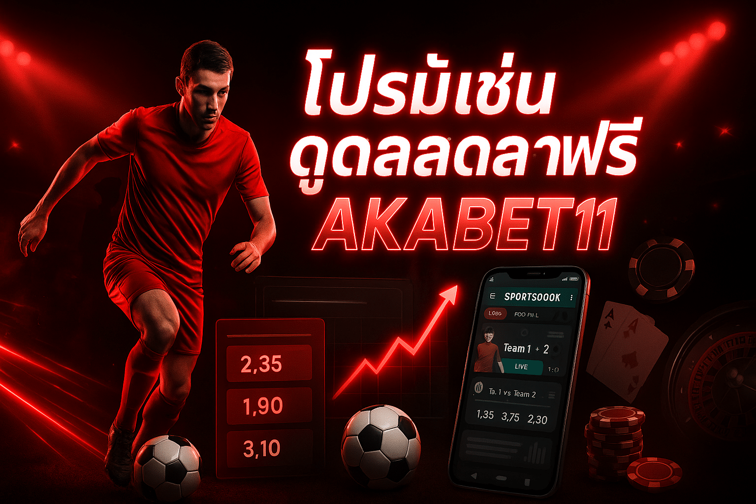 โปรโมชั่น ดูบอลสดฟรี AKABET11